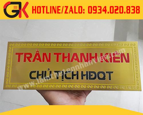 BẢNG CHỨC DANH INOX ĂN MÒN UỐN CHÂN CHỮ L