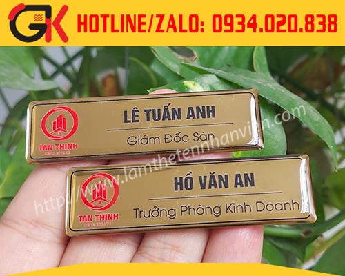Bảng tên Inox in UV - Tan Thinh