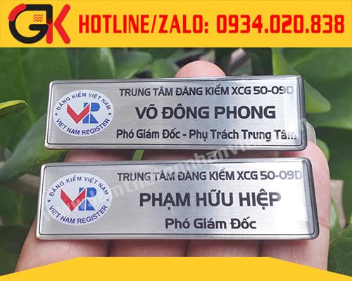 BẢNG TÊN INOX IN UV - TRUNG TÂM ĐĂNG KIỂM