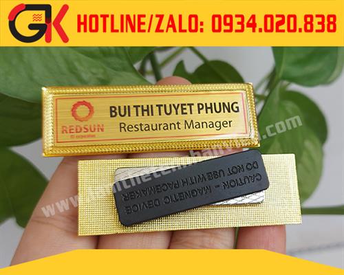 BẢNG TÊN KIM LOẠI XI VÀNG - REDSUN